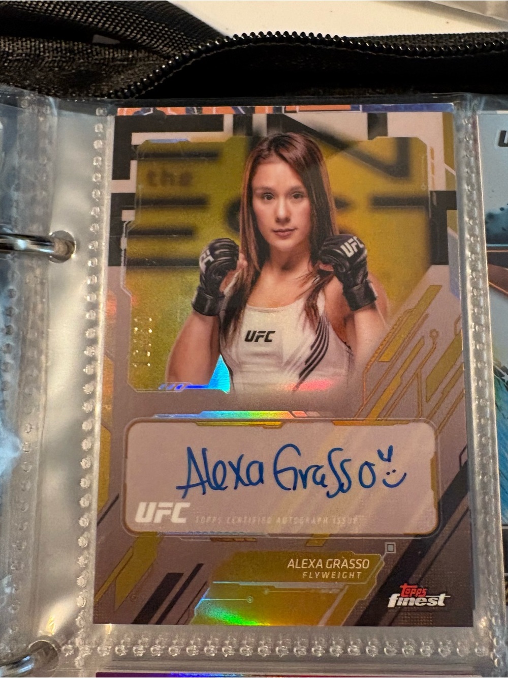Topps UFC Finest Alexa Grasso Card - Black, White, Red Accent